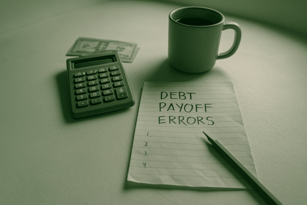 debt payoff mistakes