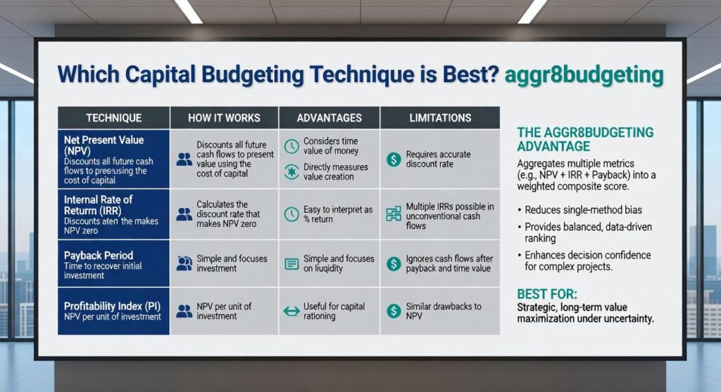 which capital budgeting technique is best aggr8budgeting