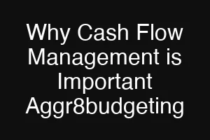 Why Cash Flow Management is Important Aggr8budgeting
